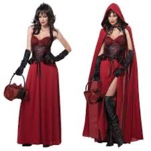 Dark Red Riding Hood Halloween Costumes